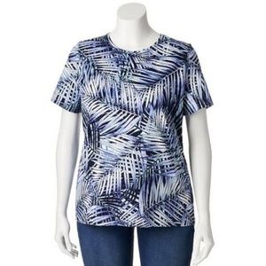Cool Tropical Print Plus Size Summer Tee 1X 3X